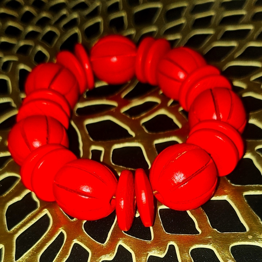 Red Beaded Bracelet